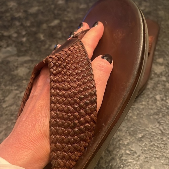 To Boot New York Sz 13 Men’s Leather Woven Flip Flop Sandals - Picture 4 of 8